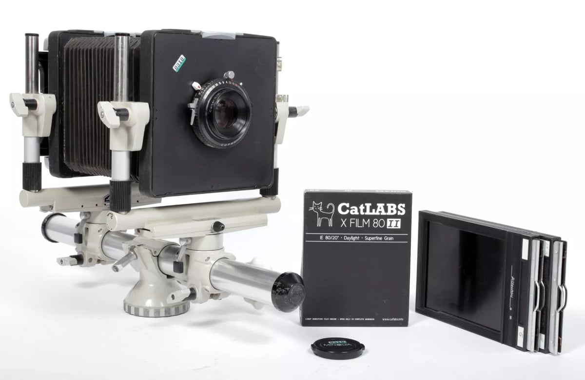 Linhof Kardan Color 45 S 4X5 camera with 210mm MC Lens + film +